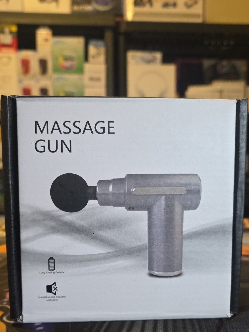 Gray Massage Gun - Deep Tissue Percussion With 4 Changeable Heads